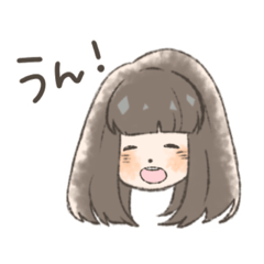 [LINEスタンプ] ぱっつん女の子。