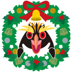 [LINEスタンプ] クリスマスと年末に使えるイワトビペンギンの画像（メイン）
