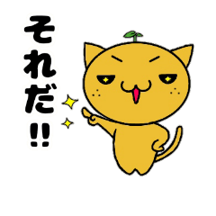 [LINEスタンプ] ミカンねこ