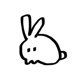 [LINEスタンプ] 表情豊かなしろくろうさぎ
