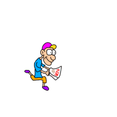 [LINEスタンプ] ピザ屋さん
