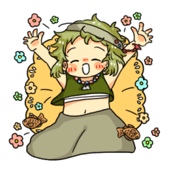 [LINEスタンプ] 緑のモフモフスタンプ