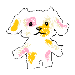 [LINEスタンプ] ぱっちわーく犬