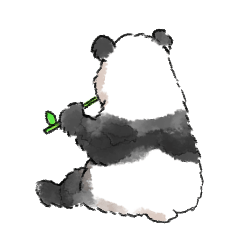 [LINEスタンプ] 笹食う？パンダとレッサーパンダ