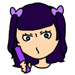 [LINEスタンプ] 紫推しの彼女