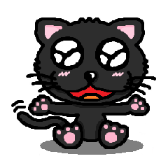 [LINEスタンプ] 『うるキャラ』ネコさん！黒猫編