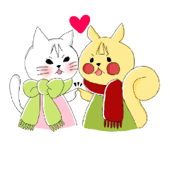 [LINEスタンプ] さしゃりす と ゆあにゃん