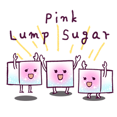 [LINEスタンプ] Pink lump sugar(Japanese)