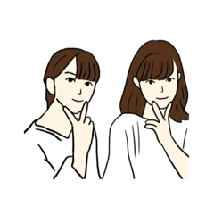 [LINEスタンプ] 姉妹girl