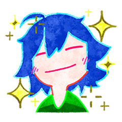 [LINEスタンプ] 青いおとこのこ