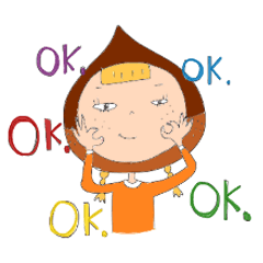 [LINEスタンプ] 手書きで、栗子ちゃん。