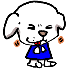 [LINEスタンプ] 物凄くかわいい白い犬