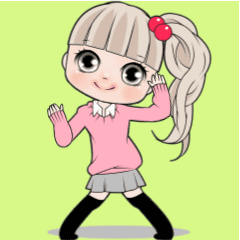 [LINEスタンプ] 超キュートに動く女の子の使えるスタンプ