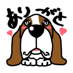 [LINEスタンプ] バセットハウンドのローワン 