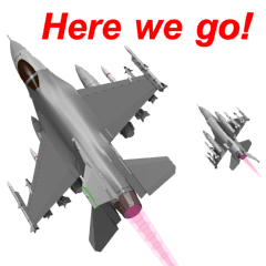 [LINEスタンプ] イケメン戦闘機の画像（メイン）