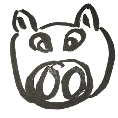 [LINEスタンプ] 筆文字_豚ノ助 