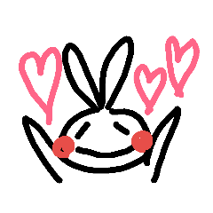 [LINEスタンプ] きんちゃくうさぎ 