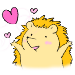 [LINEスタンプ] 使いやすく愛らしいハリネズミくん