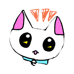 [LINEスタンプ] 白猫とサビ猫 