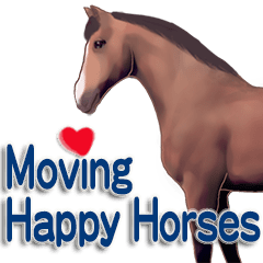 [LINEスタンプ] ムービンハッピーホース馬は最高の友達の画像（メイン）
