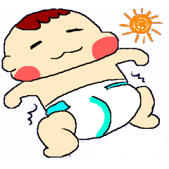 [LINEスタンプ] でこっぱちあかちゃん1赤ちゃん語編