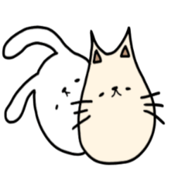 [LINEスタンプ] 半生うさぎと仲間たち その1