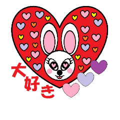 [LINEスタンプ] うさぎ女王と仲間達