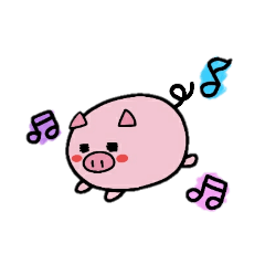 [LINEスタンプ] まんまる子ぶた 