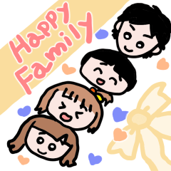[LINEスタンプ] happy lovery Urepy 家族