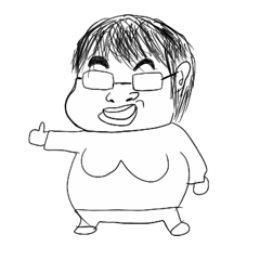 [LINEスタンプ] ぽちゃめがね君スタンプ