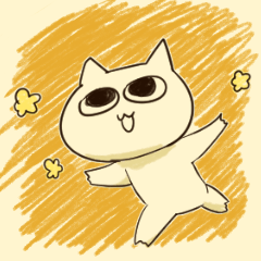 [LINEスタンプ] へっぽこねこ