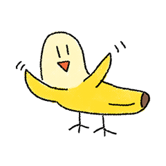 [LINEスタンプ] バナナ鳥の画像（メイン）