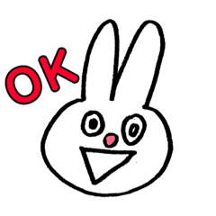 [LINEスタンプ] 赤鼻のうさぎさん 