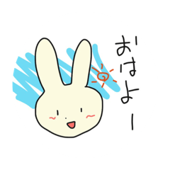 [LINEスタンプ] らくがきうさぎの日常 