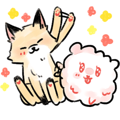 [LINEスタンプ] ふんわり生き物 