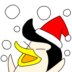 [LINEスタンプ] リーゼントペンギンのスタンプ冬バージョンの画像（メイン）