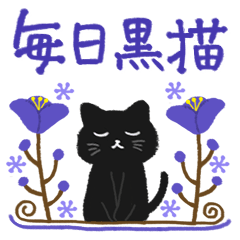 [LINEスタンプ] 大人かわいい毎日使いたくなる黒猫の画像（メイン）