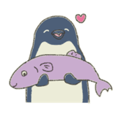 ゆるいペンギンさんとさかなさん