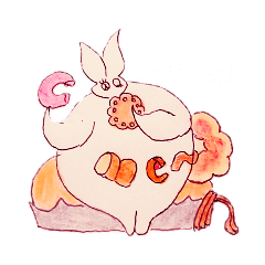 [LINEスタンプ] うさうさまふふ.(5)