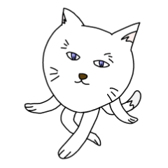 [LINEスタンプ] 白猫のポヨタ 