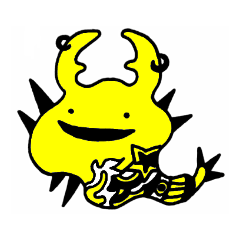 [LINEスタンプ] 年賀＆毎日つかえる黄色のモンスター 