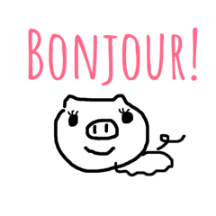 [LINEスタンプ] トントンとんちゃん *bonjour*