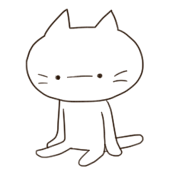 [LINEスタンプ] しずかでむくちなねこ