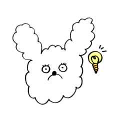 [LINEスタンプ] トイプードル白 プレーン