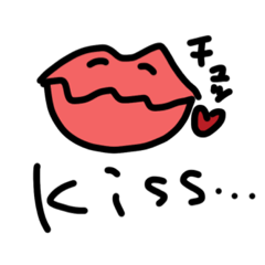 [LINEスタンプ] みんな大好き！クチビルン