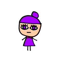 [LINEスタンプ] とにかく紫が好きな女の子