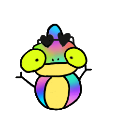 [LINEスタンプ] まるっこカメレオン