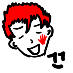 [LINEスタンプ] 赤毛の男+漢字表現 
