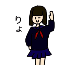 [LINEスタンプ] JKスタンプ セーラー服ver 