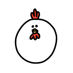 [LINEスタンプ] 素朴なニワトリさん